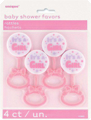 Mini Baby Rattle « c’est une fille » 4pcs